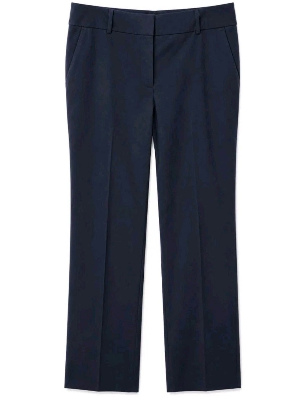 Talbots Women Navy Straight-Leg Dress Pants Curvy